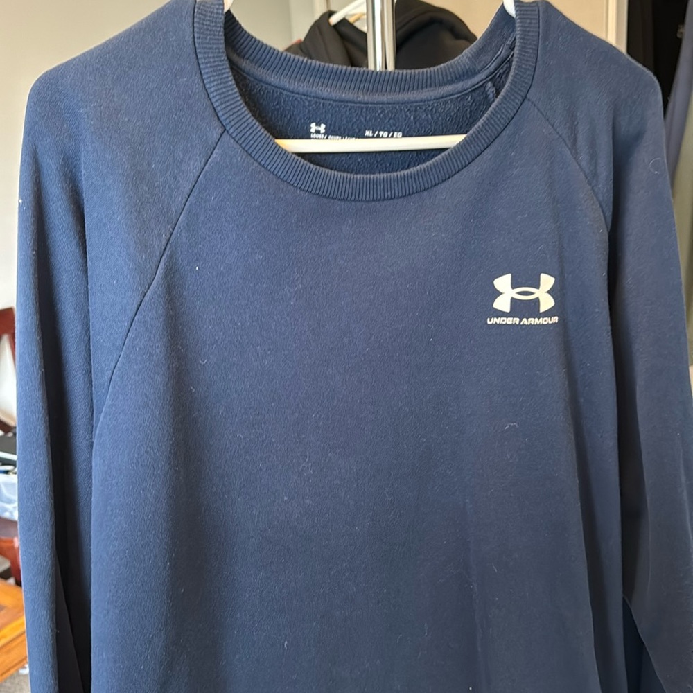Under Armour XL Mens Sweater Crewneck Blue